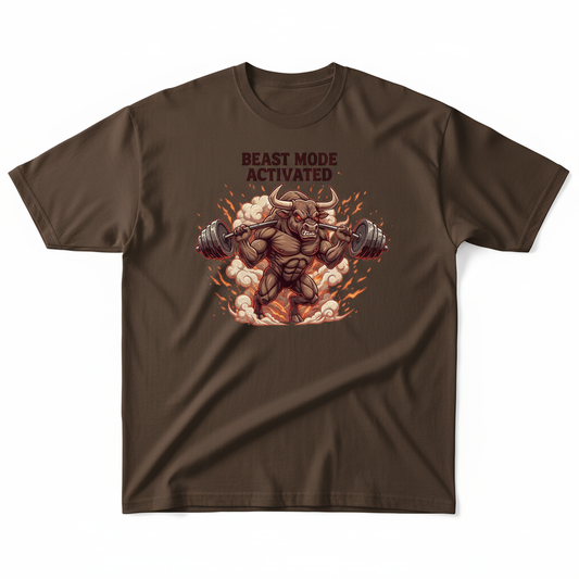 FItyou BEAST MODE ACTIVATED Oversized Tee- Brown