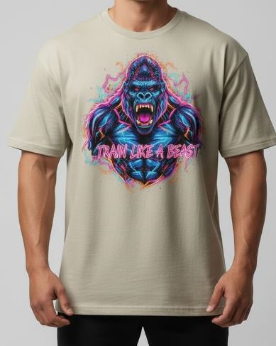 Fityou Train Like Beast oversizes Tee- Lanvender rage