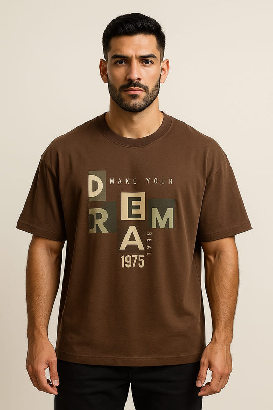 Fityou DREAM Oversized Tee - Brown