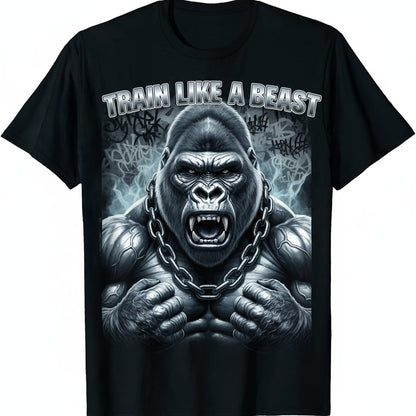 FItyou TRAIN LIKE BEAST Oversized Tee- Black