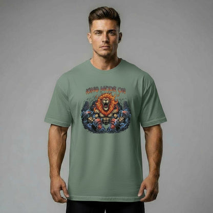 Fityou KING MODE ON Oversized Tee- Sage Green