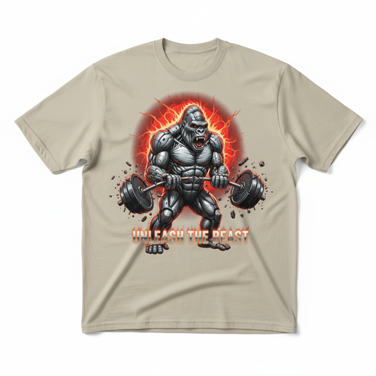 Fityou UNLEASH THE BEAST Oversized Tee- Beige